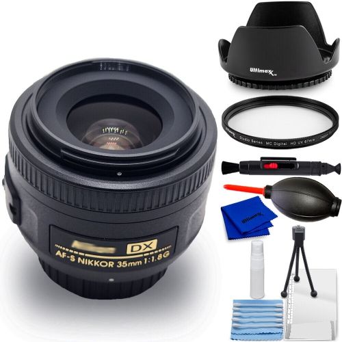 NIKON  Af-S Dx Nikkor 35MM F/1.8G Lens (Black) - 7PC Accessory Bundle