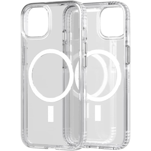 Tech21 Evo Clear for iPhone 13 & iPhone 14 - Transparent MagSafe Phone Case with 12ft Multi-Drop Protection