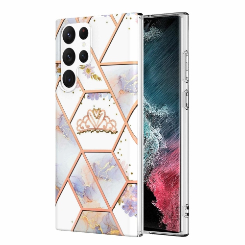SuperShield Samsung Galaxy S22 Ultra 5G Case Hardback Marble Pattern Slim Design Enhanced Camera and Screen Protection Girls and Women Cover