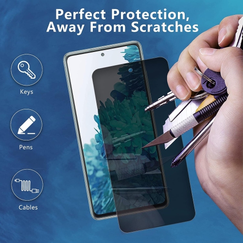 (2pack) compatible avec le protecteur d'écran de confidentialité Galaxy S20 FE de Samsung découpe précise Bubble Free installation facile, dureté 9H