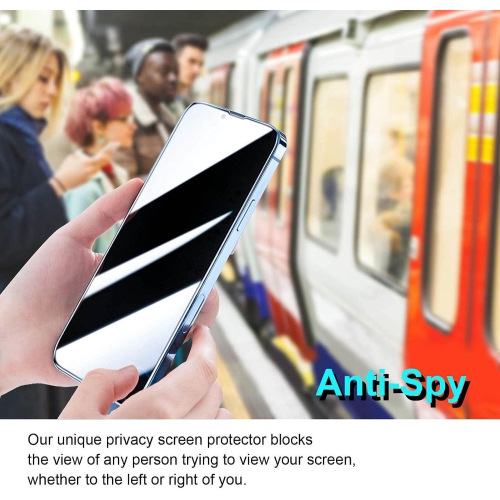 Designed for iPhone 14 Pro Privacy Screen Protector,14 Pro Tempered Glass Thin 9H Hardness Anti-Spy 2022 [Full Coverage][Bubble Free] [Case