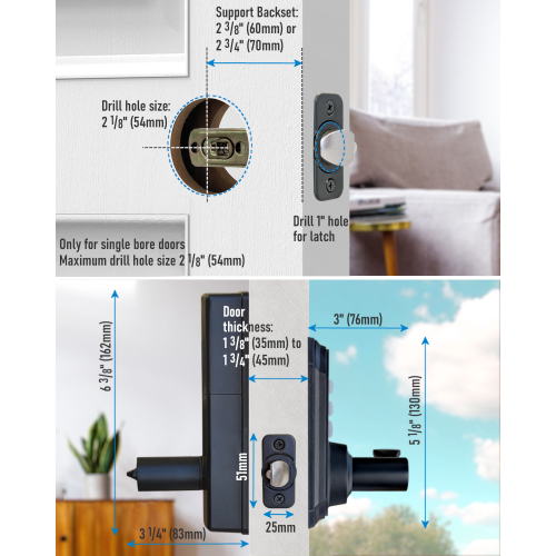 ASSUR verrouillage sans clé des portes serrures intelligentes verrouillage électronique des portes avec levier de poignée