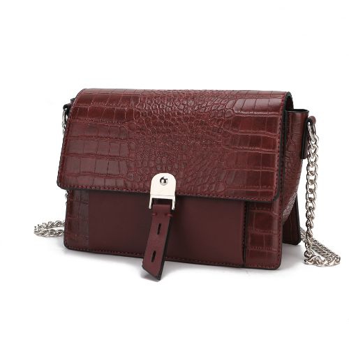 MKF Collection Hope Crocodile Embossed Vegan Leather Women’s Shoulder Bag by Mia K