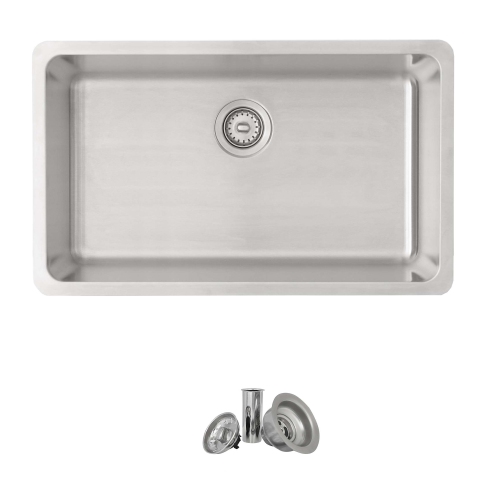 Image 1 of 10.. OPEN BOX A - Dual-Mount 30" Stainless Steel Single-Bowl Kitchen Sink S-411T