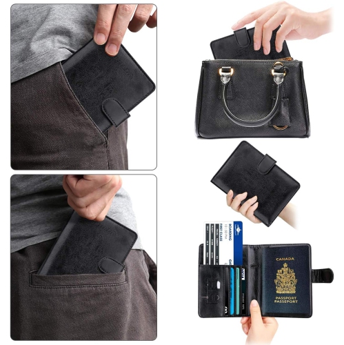 RFID Blocking Passport Holder Travel Wallet Cover Case