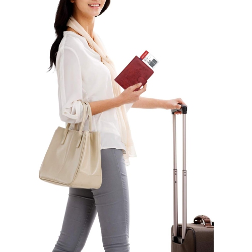 Étui portefeuille de voyage avec porte-passeport et blocage RFID