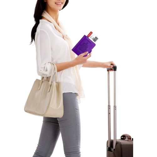 RFID Blocking Passport Holder Travel Wallet Cover Case