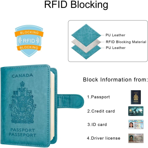 RFID Blocking Passport Holder Travel Wallet Cover Case