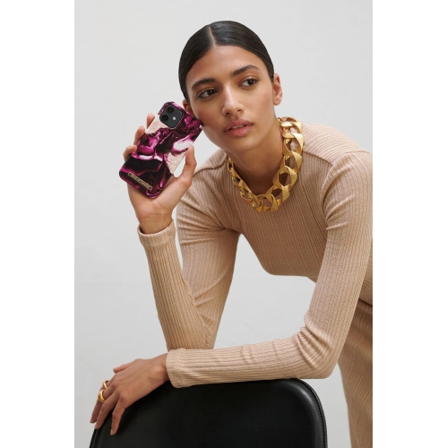 iDeal Of Sweden Fashion Case for iPhone 13 and iPhone 14 - Golden Ruby Marble - Open Box