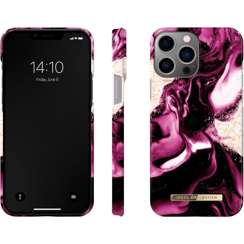 iDeal Of Sweden Fashion Case for iPhone 13 Pro Max - Golden Ruby Marble - Open Box .