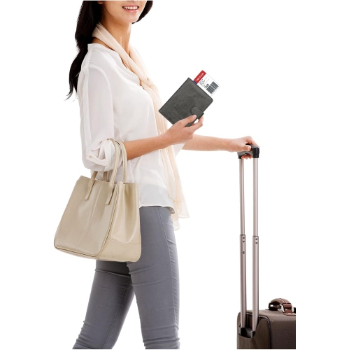 RFID Blocking Passport Holder Travel Wallet Cover Case