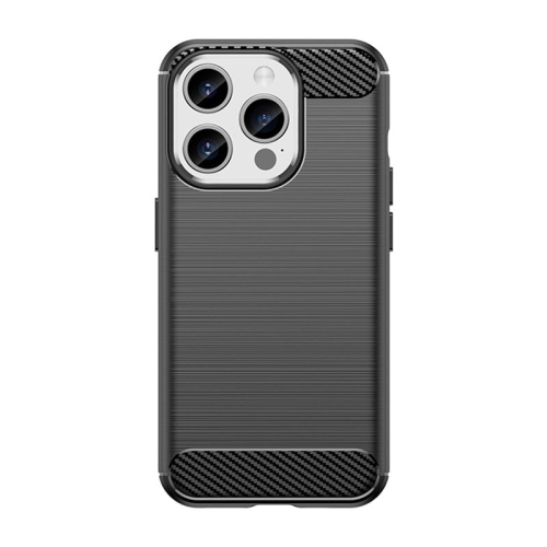 PANDACO Black Brushed Metal Case for iPhone 15 Pro