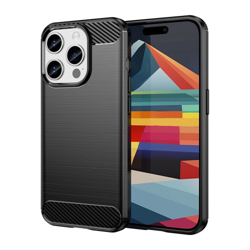 PANDACO Black Brushed Metal Case for iPhone 15 Pro Max
