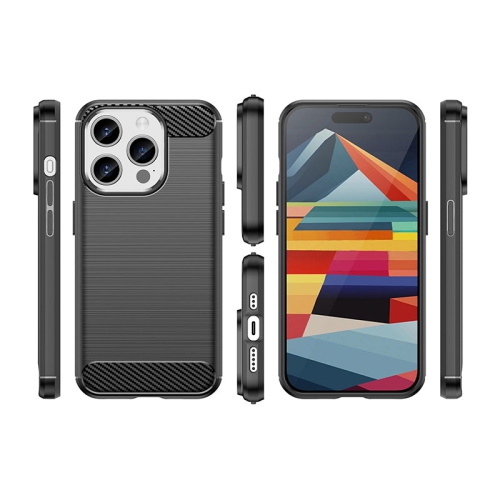 PANDACO Black Brushed Metal Case for iPhone 15 Pro Max