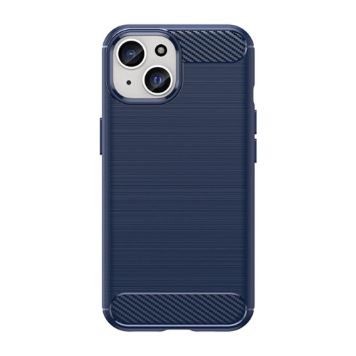 PANDACO Navy Brushed Metal Case for iPhone 15 Plus