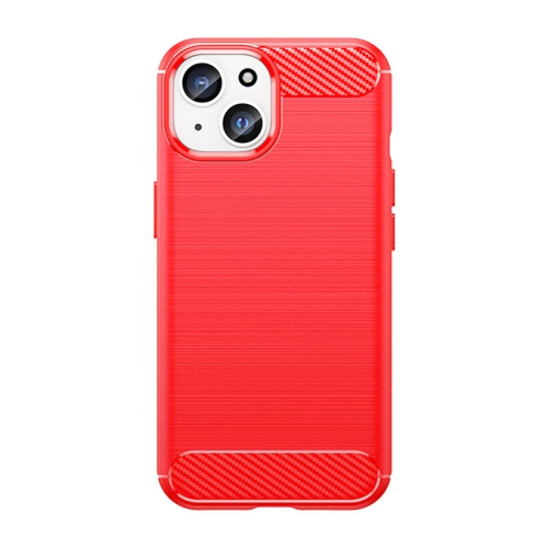 PANDACO Red Brushed Metal Case for iPhone 15 Plus