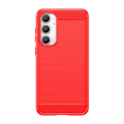 PANDACO Red Brushed Metal Case for Samsung Galaxy S23 FE