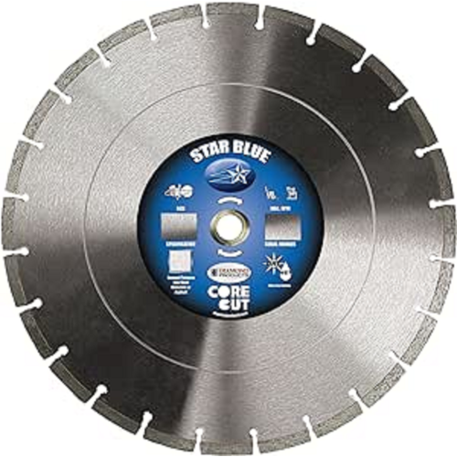 Diamond Products Core Cut 85261 Star Segmented High Speed Diamond Blade, 14-Inch x 0.125-Inch, Blue