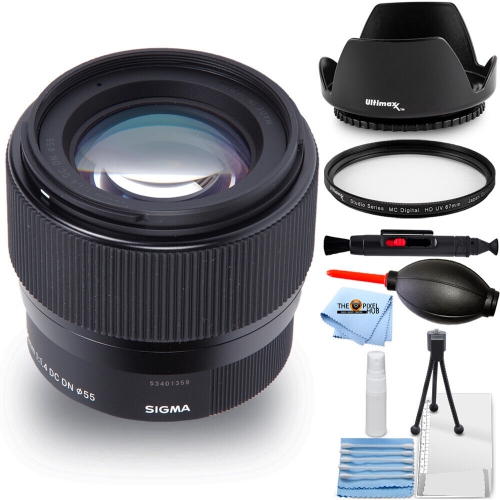 SIGMA  56MM F/1.4 Dc Dn Contemporary Lens for Fujifilm X - 7PC Accessory Bundle