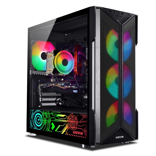 AQVIN  -Aq20 Gaming PC Tower Desktop Computer - RGB (Intel Core I7 Processor/ 32GB Ram/ 1Tb SSD/ Geforce Rtx 3050 8GB/ Windows 11) - Only At Best Buy