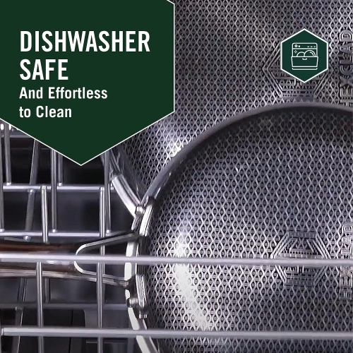 HexClad 7 Quart Hybrid Nonstick Saute Pan, Dishwasher and Oven Friendly, Compatible with All Cooktops