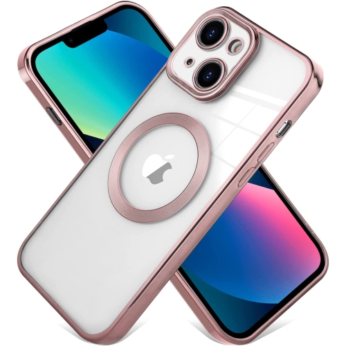 【CSmart】 Hybrid Magnetic Wireless Charging MagSafe Case Back Cover for iPhone 12, Rose Gold