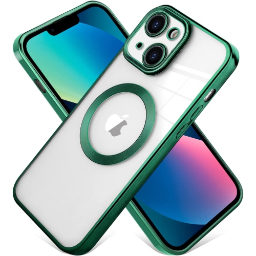 【CSmart】 Hybrid Magnetic Wireless Charging MagSafe Case Back Cover for iPhone 12, Green