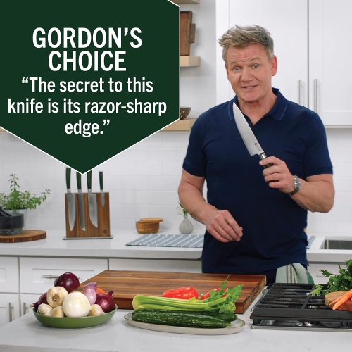 HexClad Cookware 4 Piece Steak Knife Set, Damascus Stainless Steel Blades with Full Tang Pakkawood Handles