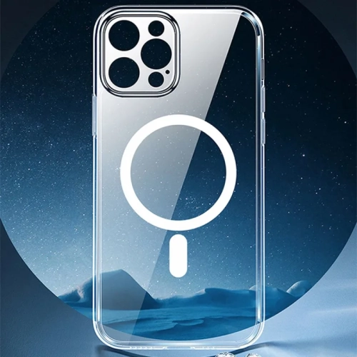 Clear TPU Case for iPhone 15 Plus | MagSafe Charging Compatible, Back Glass & Camera Lens Protector + Free Glass Screen Protector