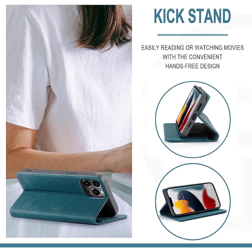 CaseMe for iPhone 15 PLUS, Wallet Case Soft PU Leather Flip Case Magnetic Stand Flip Protective Cover Leather Case with ID & Credit Card Slots Holder