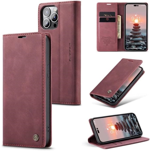 CaseMe for iPhone 15 PLUS, Wallet Case Soft PU Leather Flip Case Magnetic Stand Flip Protective Cover Leather Case with ID & Credit Card Slots Holder