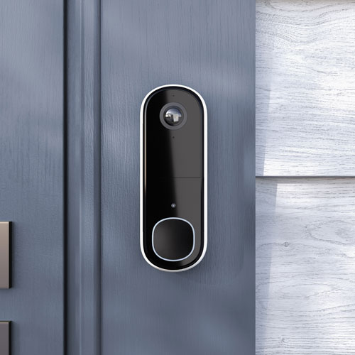 Sonnette vidéo Wi-Fi 2K avec fil/à batterie d'Arlo - Blanc