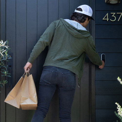 Sonnette vidéo Wi-Fi 2K avec fil/à batterie d'Arlo - Blanc