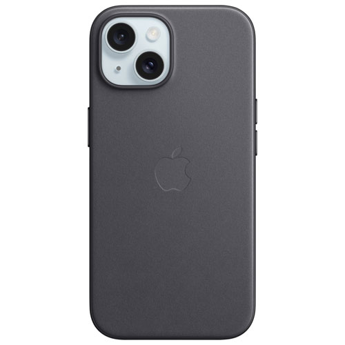 Apple FineWoven Fitted Hard Shell Case with MagSafe for iPhone 15 - Black