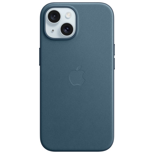 Apple FineWoven Fitted Hard Shell Case with MagSafe for iPhone 15 - Pacific Blue