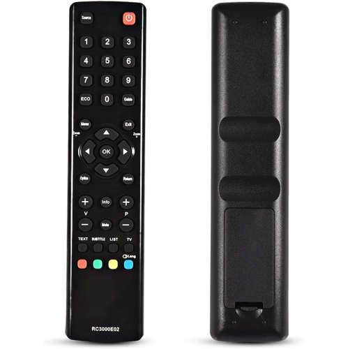 TCL TV RC3000E02 Replacement Remote Compatible with TCL TV L32E3004 L32E3000C L32F3393 L32E3003 H32E4403 L55F3300F L40D2700F F22B3903 H24E4404R