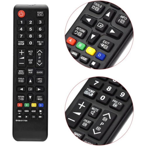 BN59-01175N Replaced Remote fit for Samsung TV BN59-01199F TM1240A UE46EH5000 AA59-00602A BN59-00865A UE55MU8000 49MU6400 40UE6400 BN59-01015A
