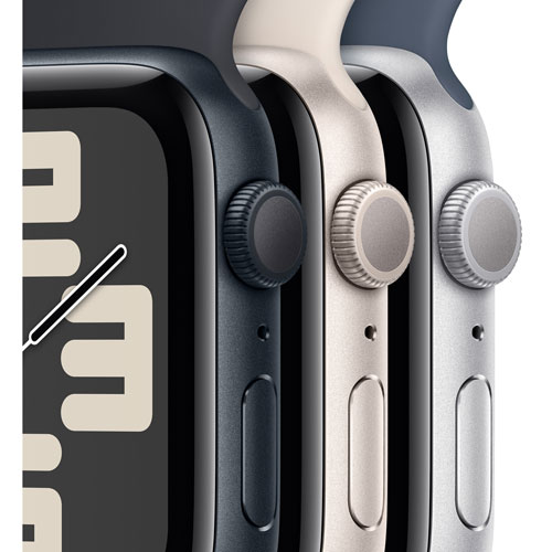 Apple Watch SE de 40 mm avec boîtier en aluminium et bracelet sport comète - Petit/Moyen