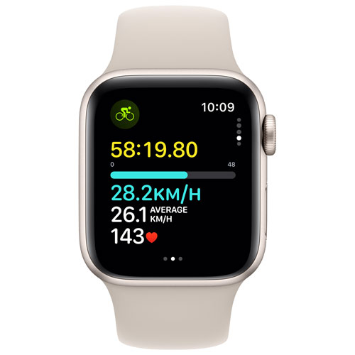 Apple Watch SE (GPS) 40mm Starlight Aluminum Case with Starlight 