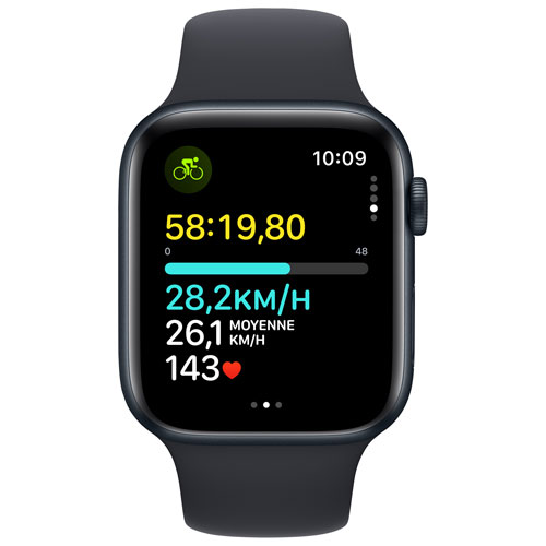 Apple Watch SE (GPS) 44mm Midnight Aluminum Case with 