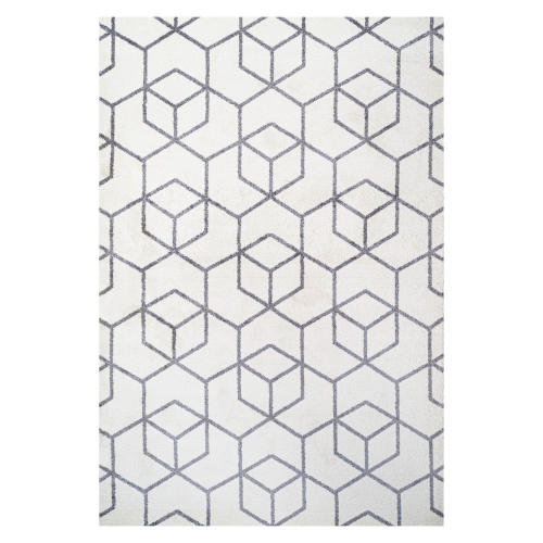 JONATHAN Y  Tumbling Blocks Modern Geometric Area Rug
