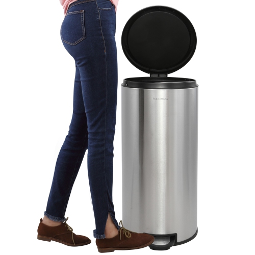Oscar Round Step-Open Trash Can with Mini Trash Can