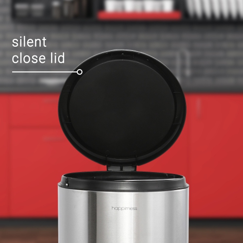 Oscar Round Step-Open Trash Can with Mini Trash Can