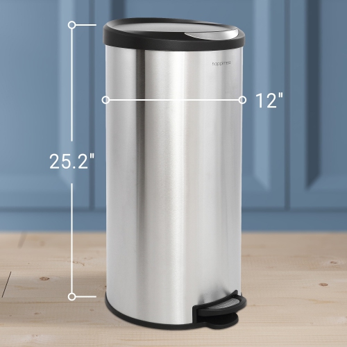 Oscar Round Step-Open Trash Can with Mini Trash Can