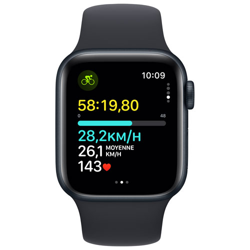 Apple Watch SE (GPS + Cellular) 40mm Midnight Aluminum Case with 