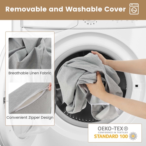 Costway 4-in-1 Convertible Folding Sofa Bed Floor Futon Sleeper Couch Chair Single Grey