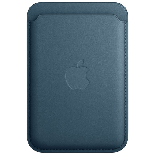 Portefeuille à tissage fin avec MagSafe d'Apple pour iPhone 15/14/13/12 - Bleu Pacifique