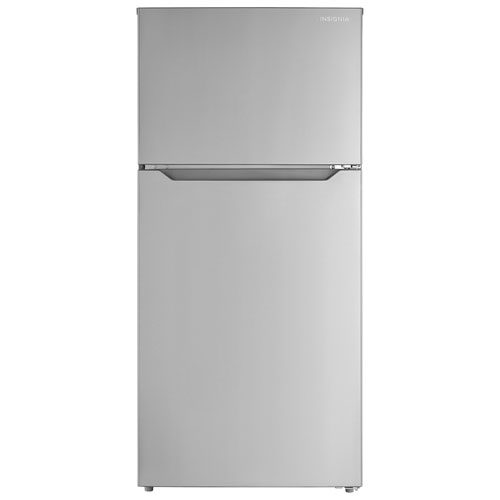 Insignia 28" 14.2 Cu. Ft. Top Freezer Refrigerator - Stainless Steel - Only at Best Buy