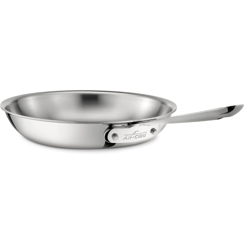 All-Clad 4112 Stainless Steel Tri-Ply Bonded Dishwasher Safe Fry Pan/Cookware, 12-Inch, Silver