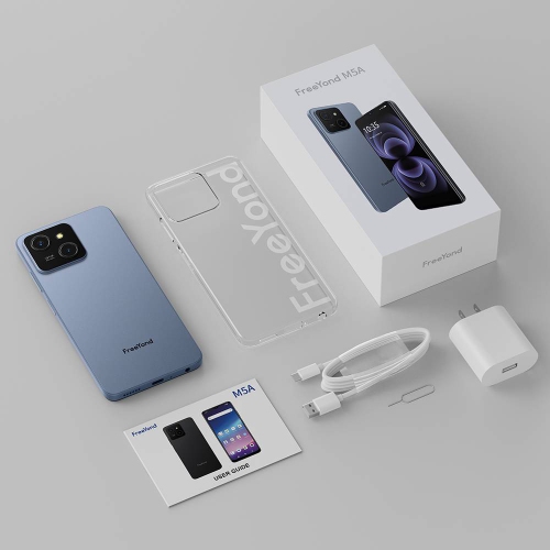 Téléphone intelligent FreeYond 5 A, écran HD intégrale + 6,6 po, 256G-Noir-déverrouillé